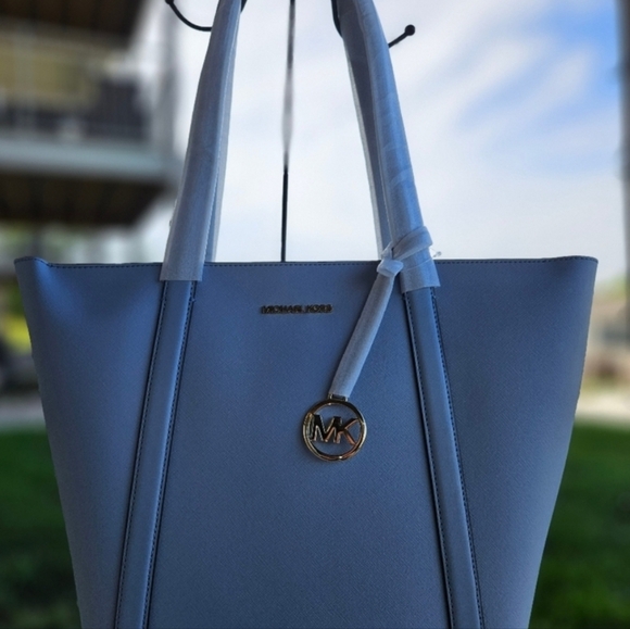 Michael Kors Prat Pale Blue Tote - Picture 2 of 5
